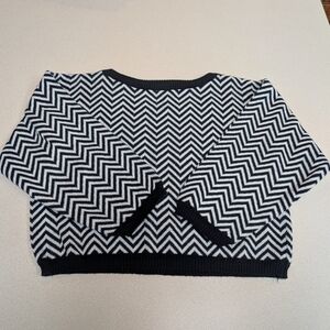 Black and White Chevron Women's Sweater